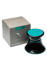Green Visconti Glass Inkwell 50ml Fountain Pen Ink