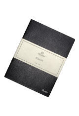 Midnight Black, Large Pineider Milano Leather Memo & Notebooks
