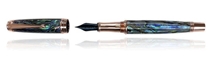 Abalone/Rose Gold Monteverde Invincia Deluxe Limited Edition  Fountain Pens