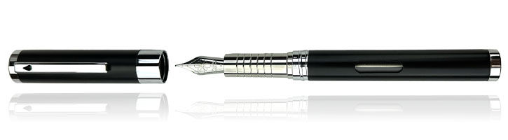 Black/Chrome Diplomat Nexus Fountain Pens