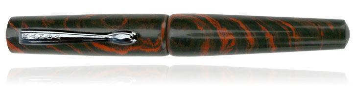 P12 Orange Black Ranga Markandeya Fountain Pens