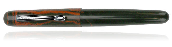 P12 Orange Black Ranga Samurai Fountain Pens