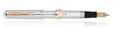 Conklin 125th Anniversary Mark Twain Crescent Filler  Fountain Pens in Chrome  Chase / Rose Gold