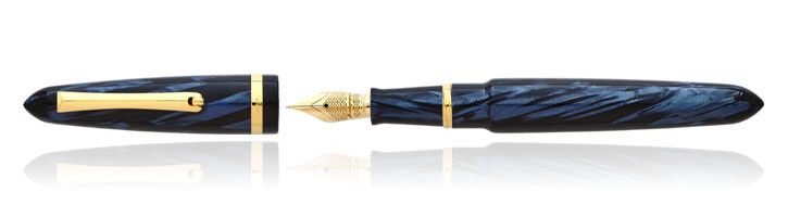 Dark Blue Montegrappa Venetia Celluloid Fountain Pens