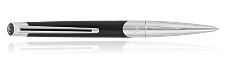 Black/Silver S.T. Dupont Defi Millennium Ballpoint Pens