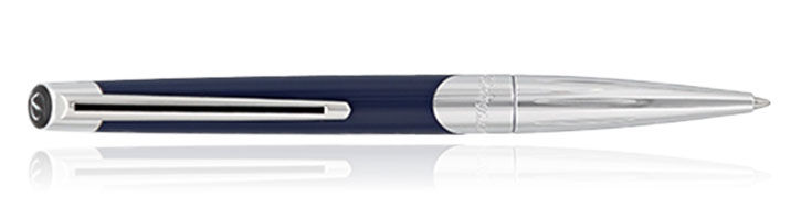 Navy Blue/Silver S.T. Dupont Defi Millennium Ballpoint Pens