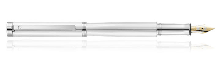 Sterling Silver Pinstripe- 18K Waldmann Tapio Fountain Pens