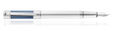 Waldmann Commander 23 Fountain Pens in Sterling Silver & Metallic Blue Lacquered