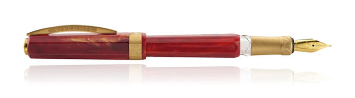 Red Visconti Opera Gold Fountain Pens
