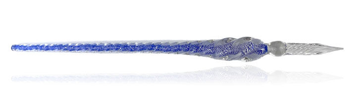 Blue Sapphire Glitter Pen Chalet El Dorado Glass Dip Pens