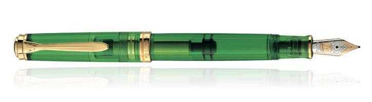 Green Pelikan Souveran M800 Green Demonstrator Fountain Pens
