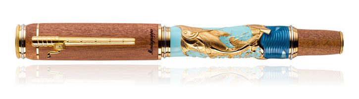 Yellow Gold Montegrappa Ernest Hemingway: The Old Man and the Sea Rollerball Pens