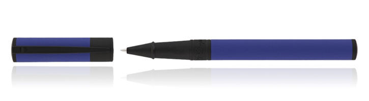 Ocean Blue/Matte Black S.T. Dupont D-Initial Velvet  Rollerball Pens