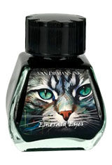 Emerald Eyes (Shimmering) Van Diemans Ink Feline 30ml Fountain Pen Ink