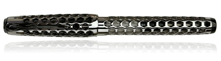 Silver / Black trim Pineider La Grande Bellezza Honeycomb Fountain Pens