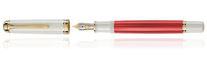 Pelikan Souveran 600 Red White Fountain Pens