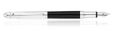 Waldmann Pocket Fountain Pens in Lines Pattern/Black Lacquer