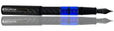 Conklin Carbon Fiber Stealth Word Gauge Fountain Pens in Blue