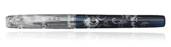 No.3 Koi no Taki-Nobori (Blue / Carp Up Waterfall) Platinum Preppy Wa Maki-e 2nd Edition Fountain Pens