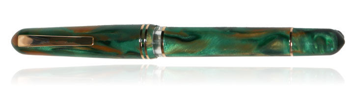 Verde D'Oriente Rose Gold Gioia Pen Italia Metis Fountain Pens