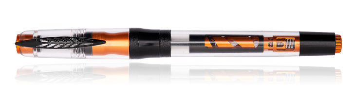 Orange/Black trim Pineider Mistery Fast Filler Demo Fountain Pens
