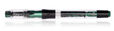 Pineider Mistery Fast Filler Demo 14kt nib Fountain Pens in Green/Black trim