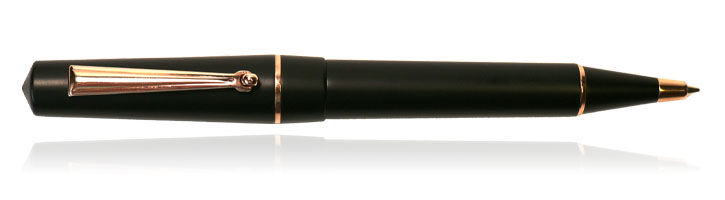 Matte Black / Rose Gold trim Delta Duna Matte Black Ballpoint Pens