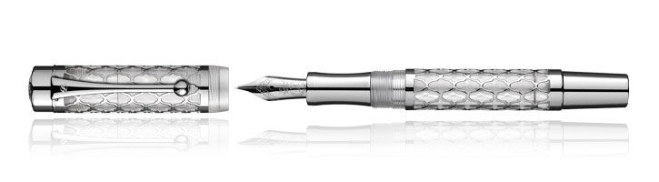 Silver Laban Flora Fountain Pens