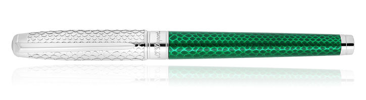 Green S.T. Dupont Snake Skin Collection Fountain Pens