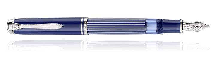 Pelikan Souveran Special Edition M815 Metal Striped Blue Fountain Pens