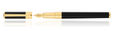 S.T. Dupont Initial Collection Fountain Pens in Black/Gold