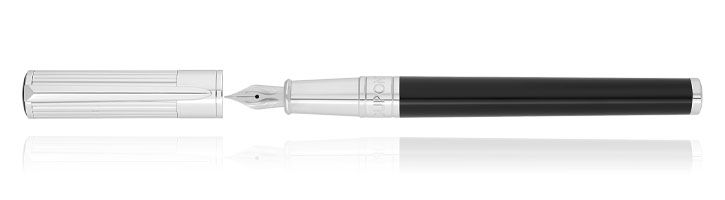Duo Tone/Chrome S.T. Dupont Initial Collection Fountain Pens