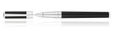 S.T. Dupont Initial Collection Rollerball Pens in BLACK / CHROME