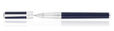 S.T. Dupont Initial Collection Rollerball Pens in BLUE/CHROME