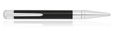 S.T. Dupont Initial Collection Ballpoint Pens in BLACK/CHROME