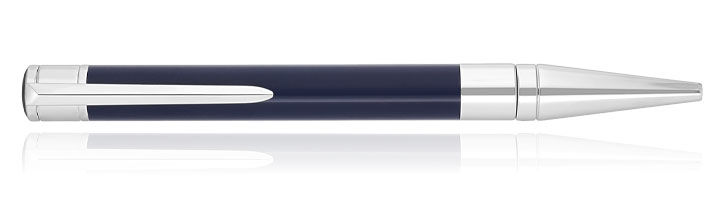 BLUE/CHROME S.T. Dupont Initial Collection Ballpoint Pens