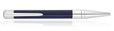 S.T. Dupont Initial Collection Ballpoint Pens in BLUE/CHROME