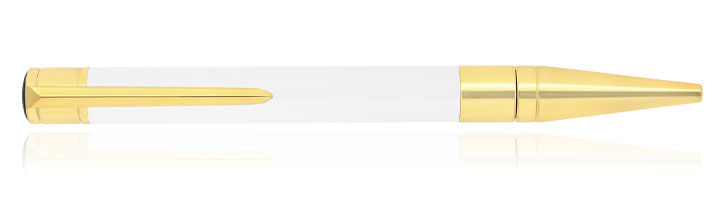 WHITE/GOLD S.T. Dupont Initial Collection Ballpoint Pens