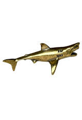 Pen Chalet Sassy Brassy Shark Pen Rests & Display Cases