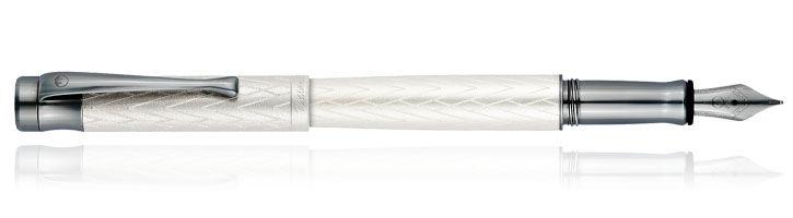 Night Guilloche Silver Matte Waldmann Aura Fountain Pens