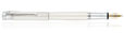 Waldmann Aura 18kt gold nib Fountain Pens in Day Guilloche Silver Matte Platinum Plated