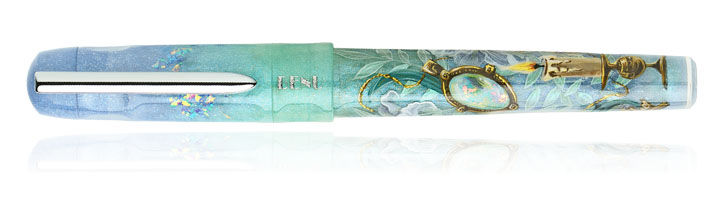 White Lily Benu Hand Painted Talisman Fountain Pens