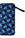 Kyoku haku Archaeology Zipper 3 Slot Pen Carrying Cases in Blue Pattern