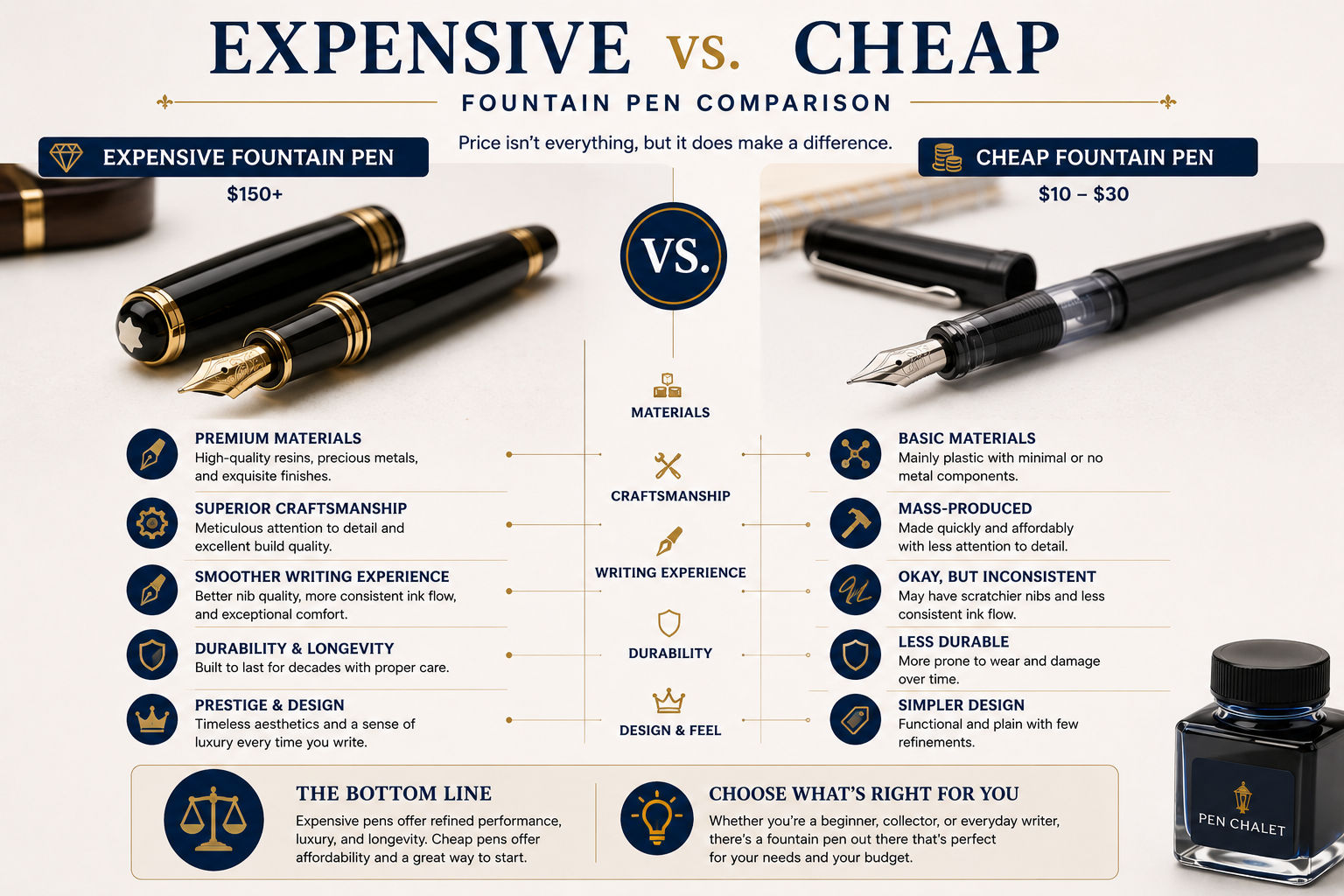 Expensive vs Cheap Fountain Pens image
