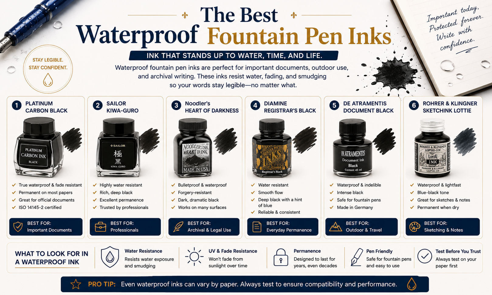 Waterproof Fountain Pen Ink Guide image