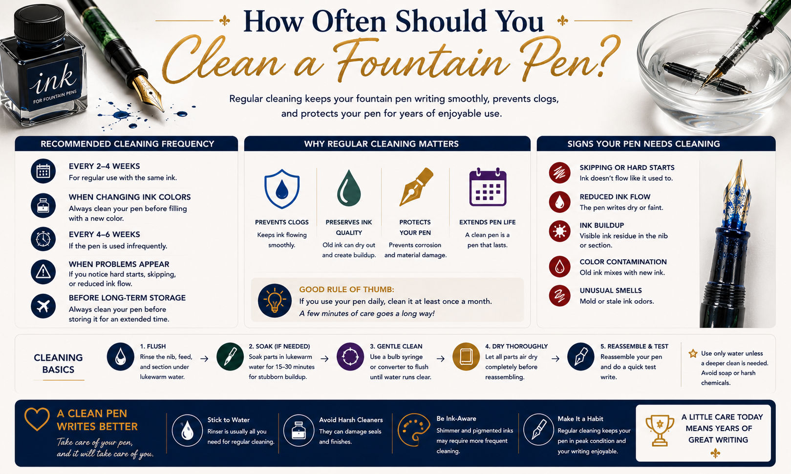How Often Should You Clean a Fountain Pen? image