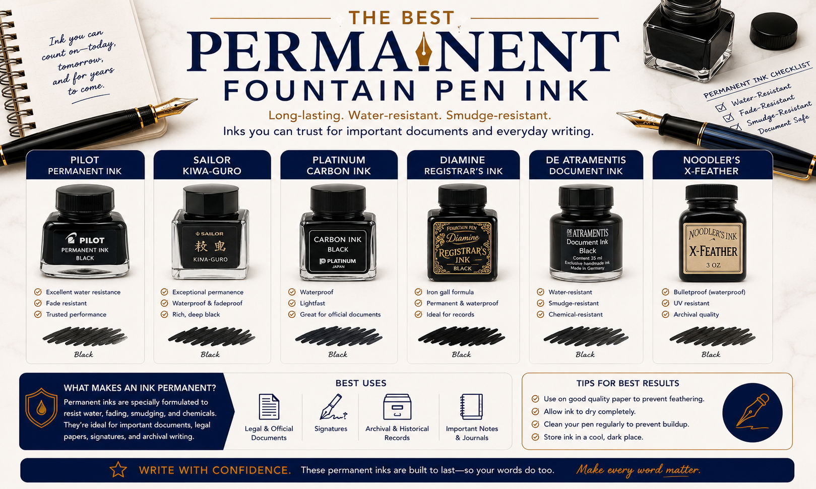 Best Permanent Fountain Pen Ink image