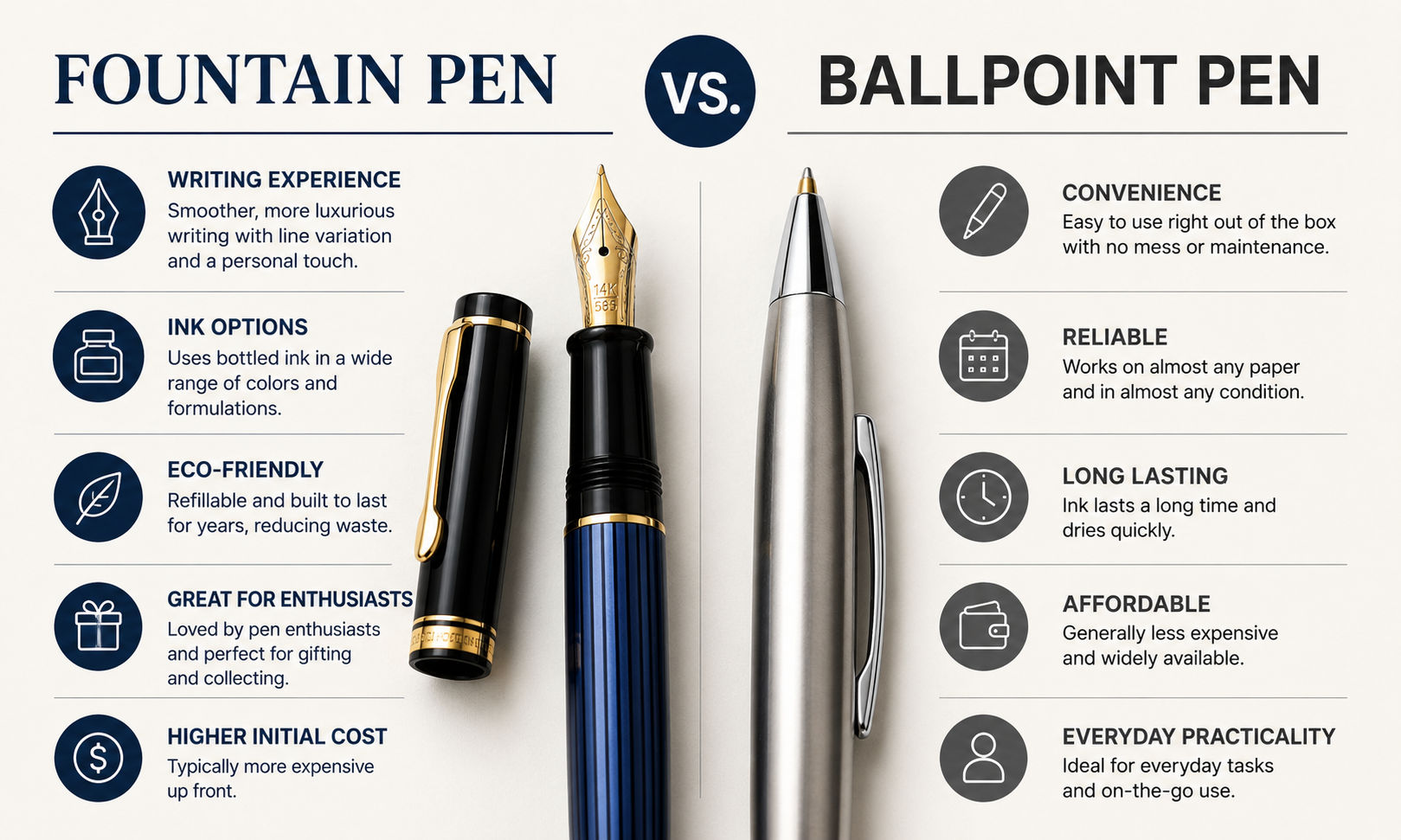 Fountain Pen vs Ballpoint Pen - Which Is Better? image