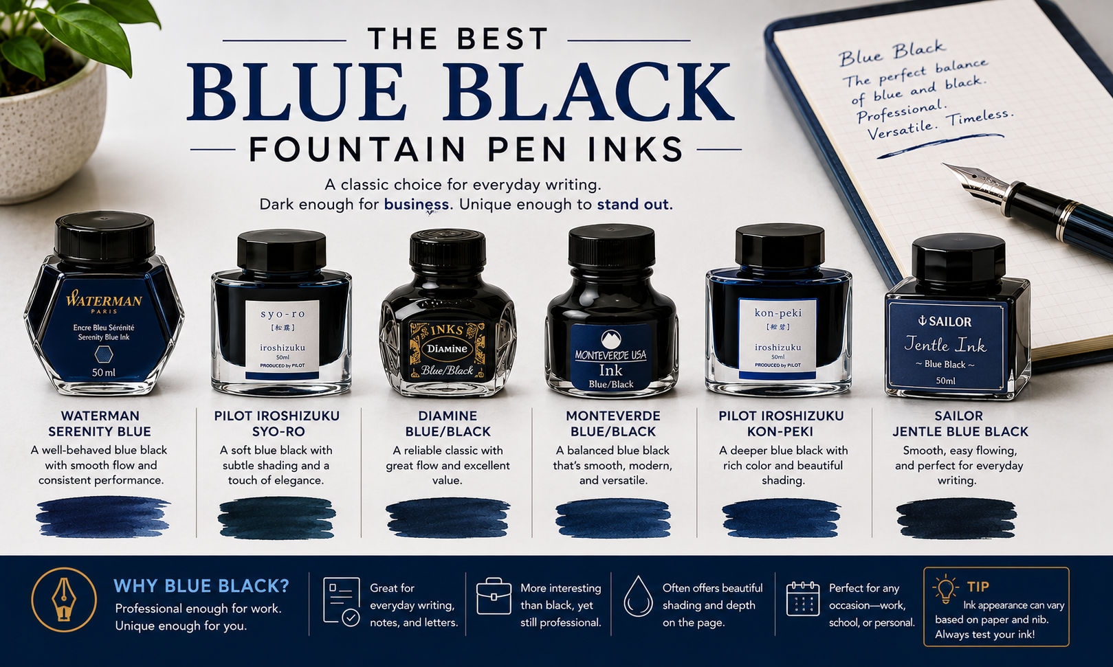 Best Blue-Black Fountain Pen Inks image