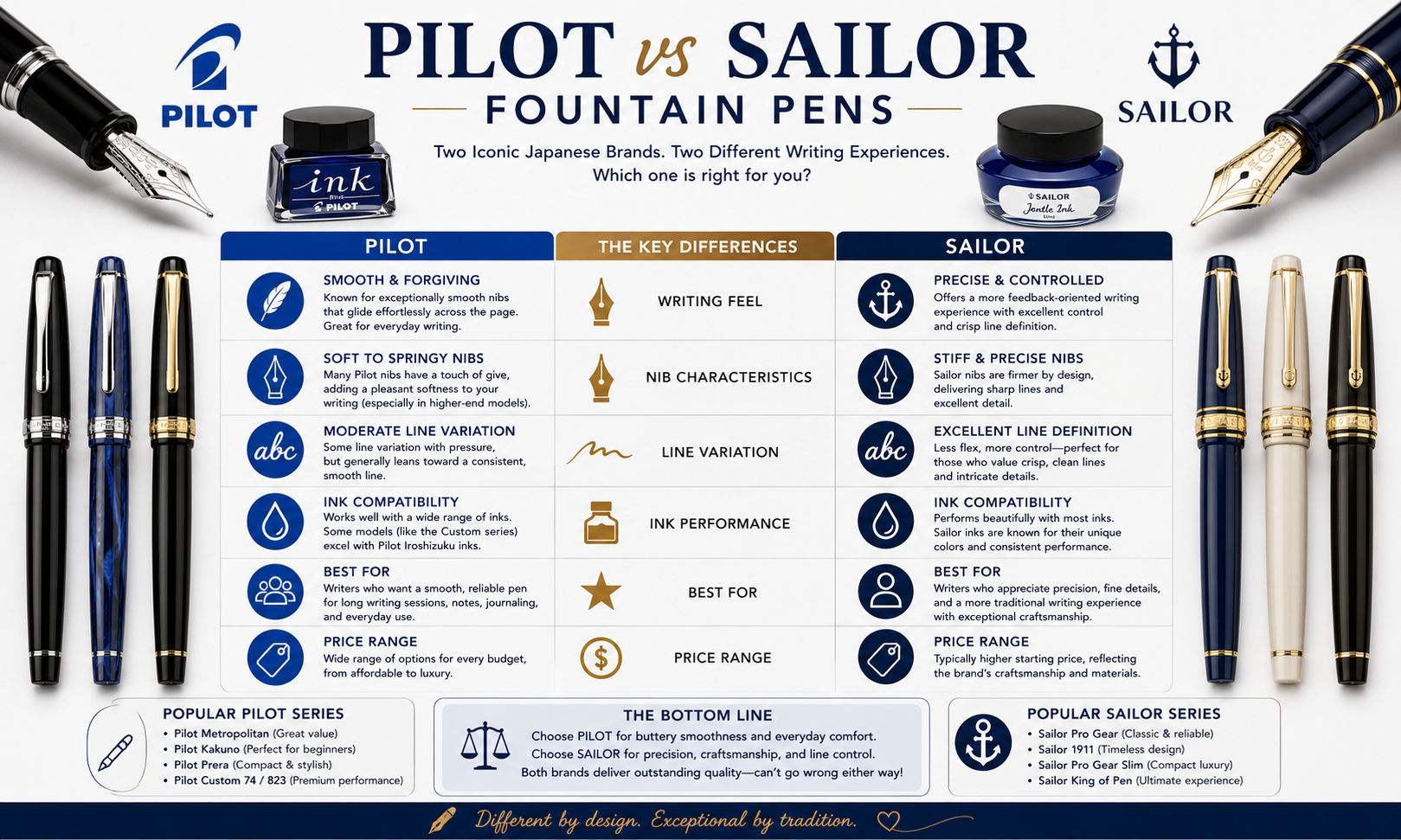 Pilot vs Sailor Fountain Pens: Which Brand Is Better? image